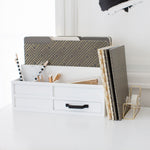 Load image into Gallery viewer, Decorative Notebooks - Set of 4 - Dark Grey and Cream with Gold Foil
